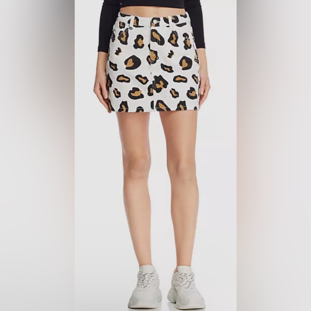 SUNSET +SPRING mini denim skirt